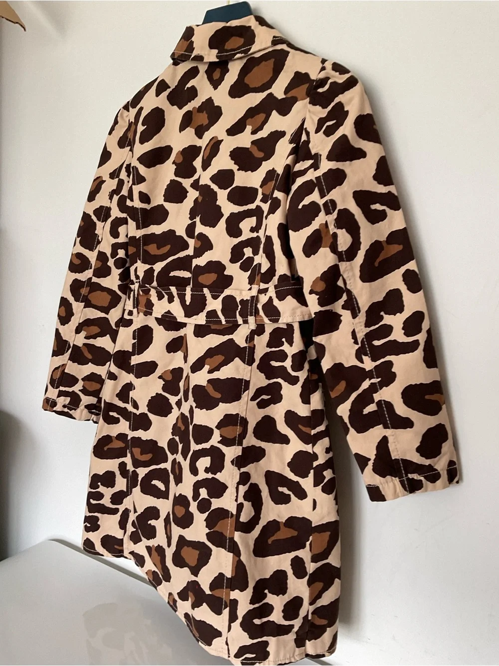 Gymboree Kids Leopard Print Trench Coat - Brown/Beige Size M(7-8)